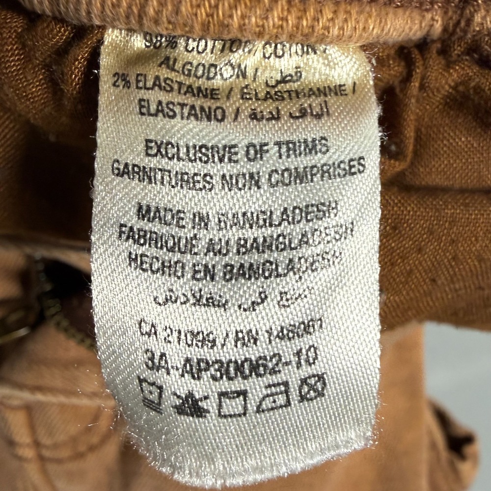 Women's Carpenter Mom Pants Brown Y2K Distressed‎ Stretch Ardene S/P 26x27" - Picture 6 of 10